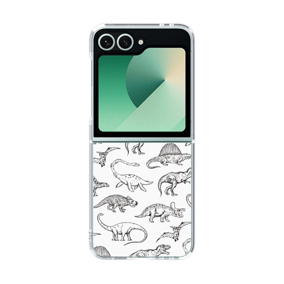 クリアケース［ Dinosaurs No.2 - White ］