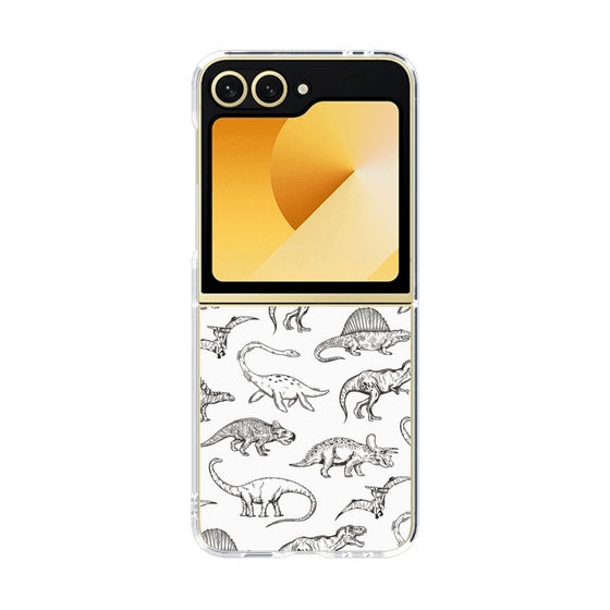 クリアケース［ Dinosaurs No.2 - White ］