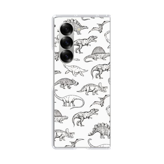 クリアケース［ Dinosaurs No.2 - White ］