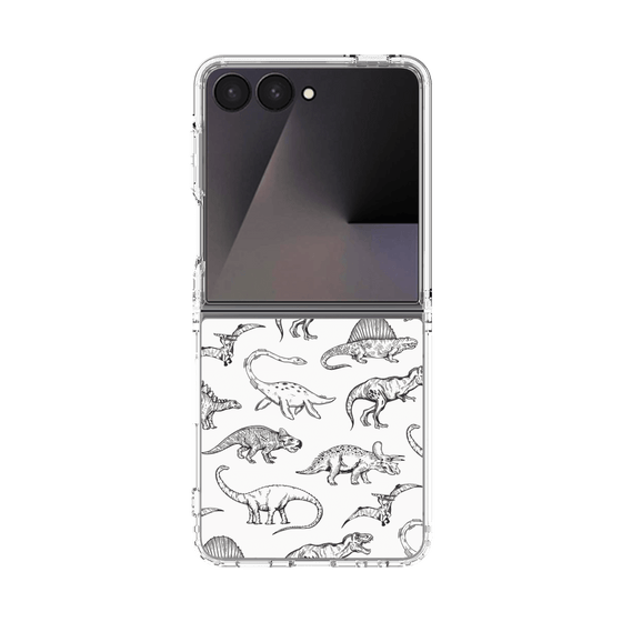 クリアケース［ Dinosaurs No.2 - White ］