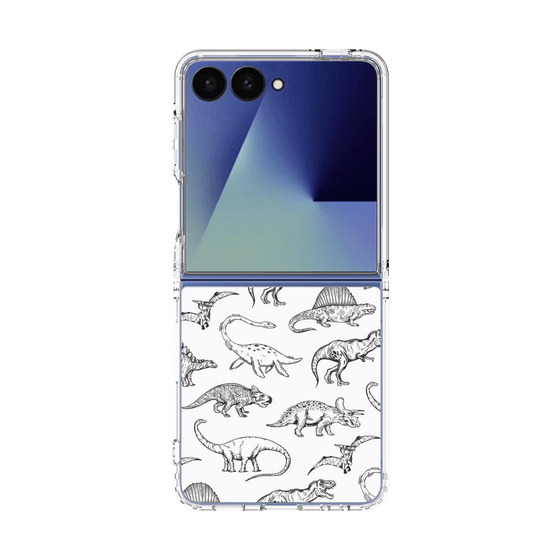 クリアケース［ Dinosaurs No.2 - White ］