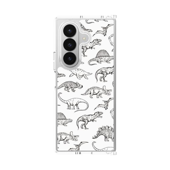 クリアケース［ Dinosaurs No.2 - White ］
