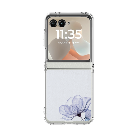 クリアケース［ Natural Flower - blue ］