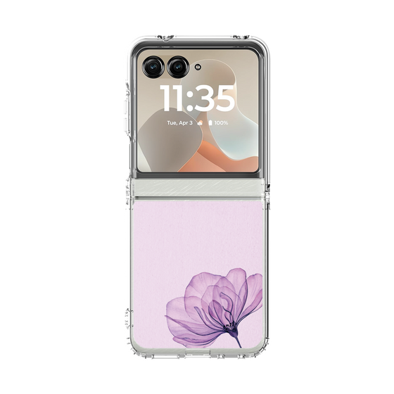 クリアケース［ Natural Flower - Purple ］