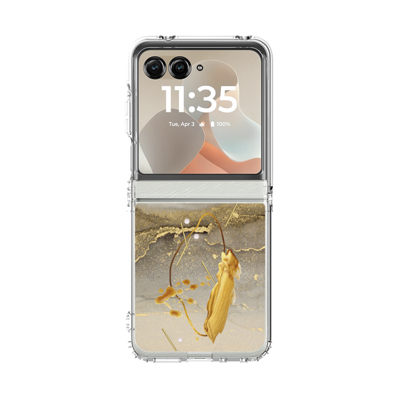 クリアケース［ Marble Nuance Painting Gray ］