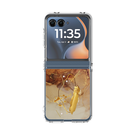 クリアケース［ Marble Nuance Painting Brown ］