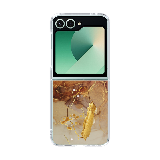 クリアケース［ Marble Nuance Painting Brown ］