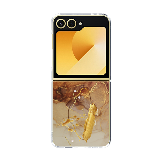 クリアケース［ Marble Nuance Painting Brown ］