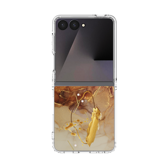 クリアケース［ Marble Nuance Painting Brown ］