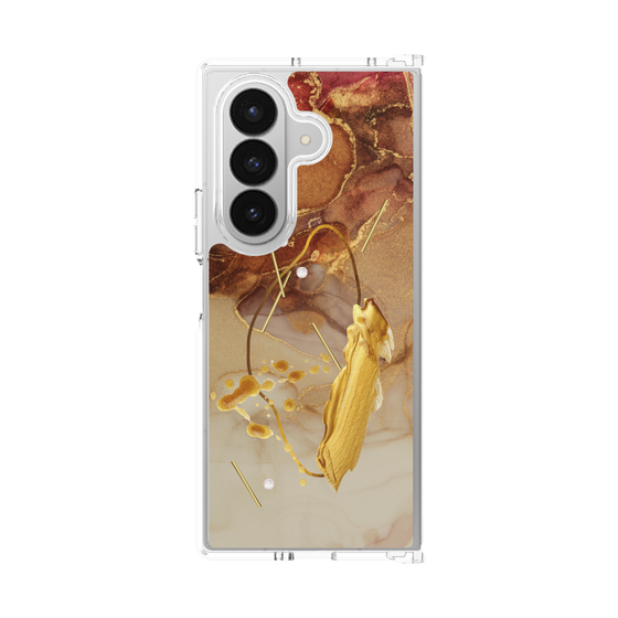 クリアケース［ Marble Nuance Painting Brown ］