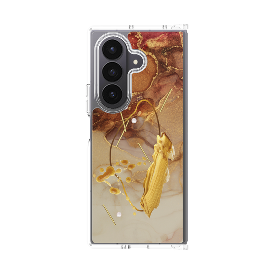 クリアケース［ Marble Nuance Painting Brown ］