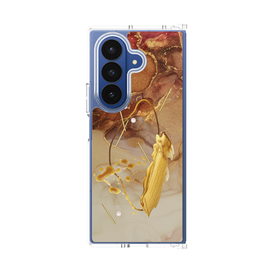 クリアケース［ Marble Nuance Painting Brown ］