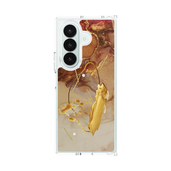 クリアケース［ Marble Nuance Painting Brown ］