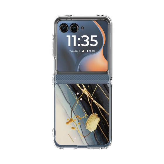 クリアケース［ Marble Nuance Painting Black ］