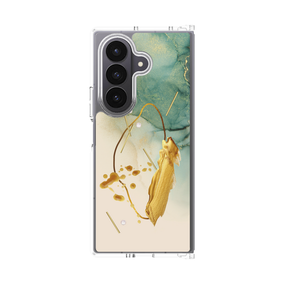 クリアケース［ Marble Nuance Painting Green ］