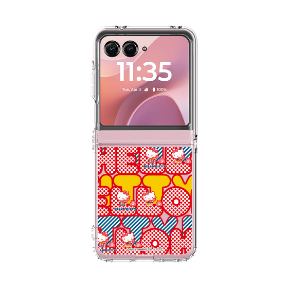 クリアケース［ ハローキティ - 70'sレッド・ドット - 02 ］