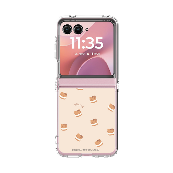 クリアケース［ ハローキティ - MXカフェタイム - クッキーサンド - ベージュ ］