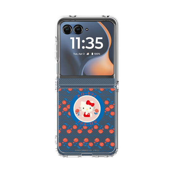 クリアケース［ ハローキティ - KT - 昭和レトロ - 丸 - クリア ］