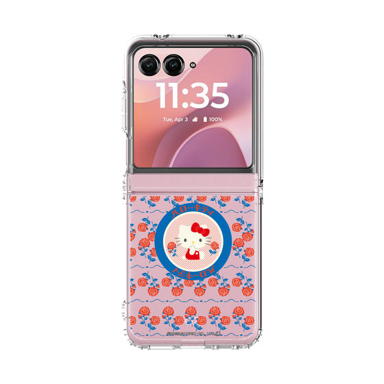 クリアケース［ ハローキティ - KT - 昭和レトロ - 丸 - クリア ］