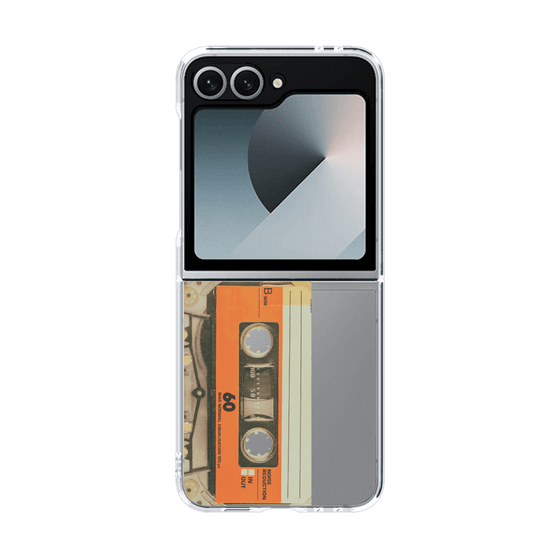 クリアケース［ RETORO CASSETTE TAPE - Skeleton Orange ］