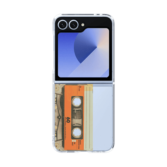 クリアケース［ RETORO CASSETTE TAPE - Skeleton Orange ］