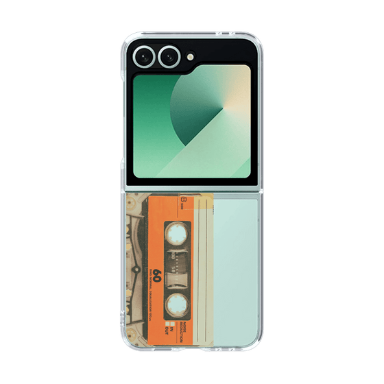 クリアケース［ RETORO CASSETTE TAPE - Skeleton Orange ］