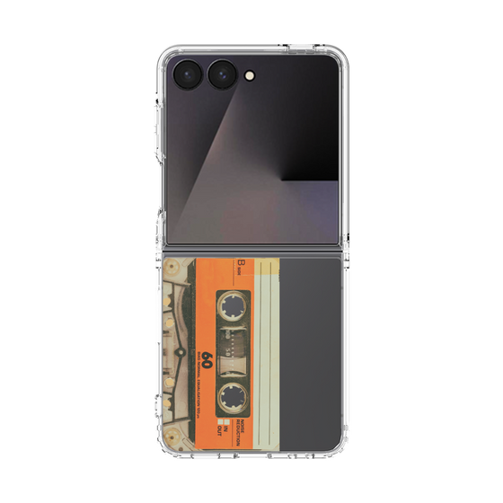 クリアケース［ RETORO CASSETTE TAPE - Skeleton Orange ］