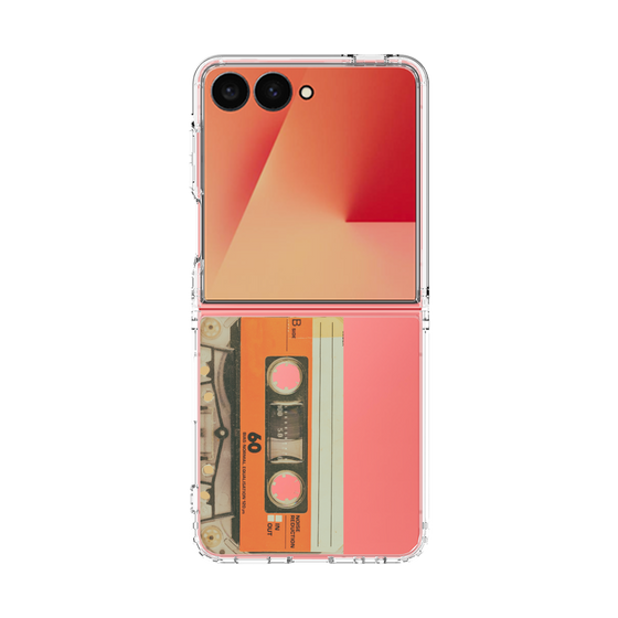 クリアケース［ RETORO CASSETTE TAPE - Skeleton Orange ］