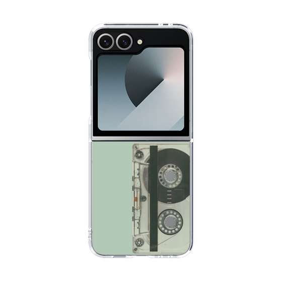 クリアケース［ RETORO CASSETTE TAPE - Skeleton Blue ］