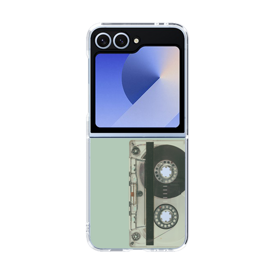 クリアケース［ RETORO CASSETTE TAPE - Skeleton Blue ］