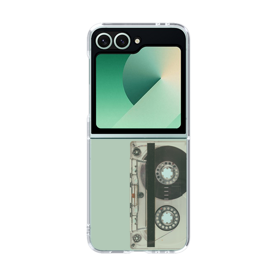 クリアケース［ RETORO CASSETTE TAPE - Skeleton Blue ］