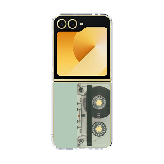 クリアケース［ RETORO CASSETTE TAPE - Skeleton Blue ］