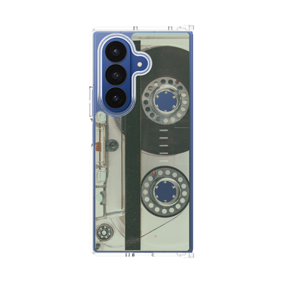 クリアケース［ RETORO CASSETTE TAPE - Skeleton Blue ］