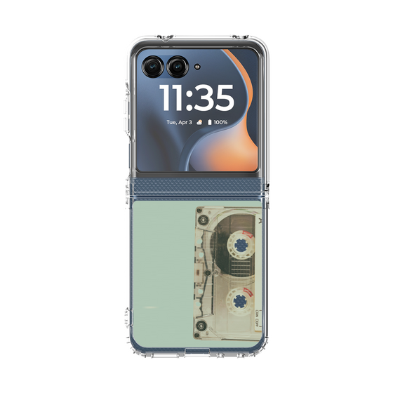 クリアケース［ RETORO CASSETTE TAPE - Skeleton Red ］