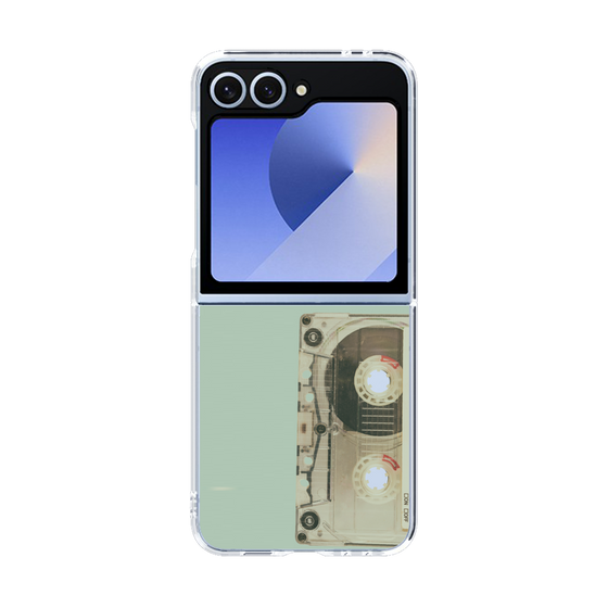 クリアケース［ RETORO CASSETTE TAPE - Skeleton Red ］