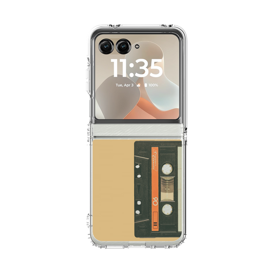 クリアケース［ RETORO CASSETTE TAPE - Opacity Black ］