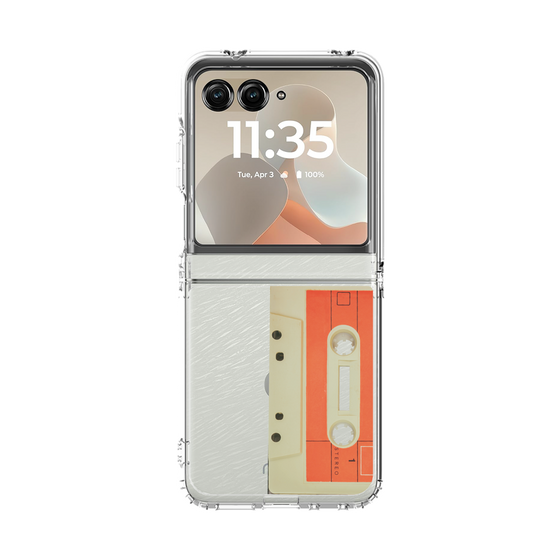 クリアケース［ RETORO CASSETTE TAPE - Opacity White ］