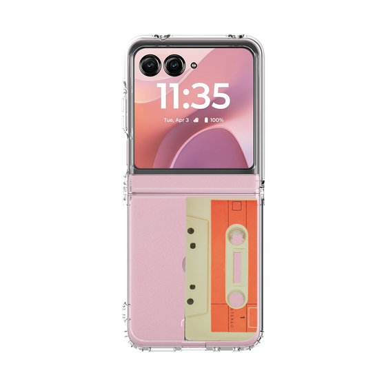 クリアケース［ RETORO CASSETTE TAPE - Opacity White ］