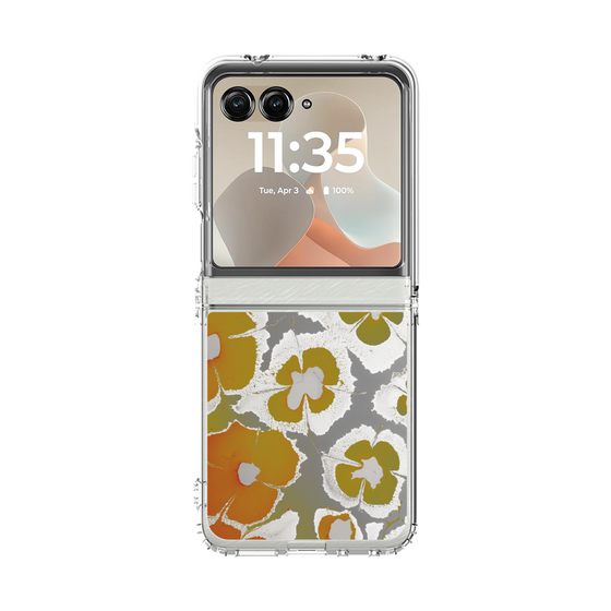 クリアケース［ y2k(Year2000) - Flower - Yellow Gray ］