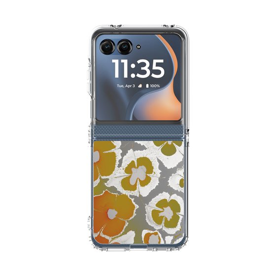 クリアケース［ y2k(Year2000) - Flower - Yellow Gray ］