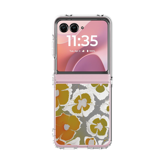クリアケース［ y2k(Year2000) - Flower - Yellow Gray ］