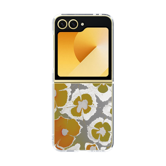 クリアケース［ y2k(Year2000) - Flower - Yellow Gray ］