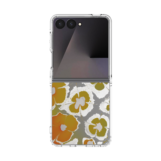 クリアケース［ y2k(Year2000) - Flower - Yellow Gray ］
