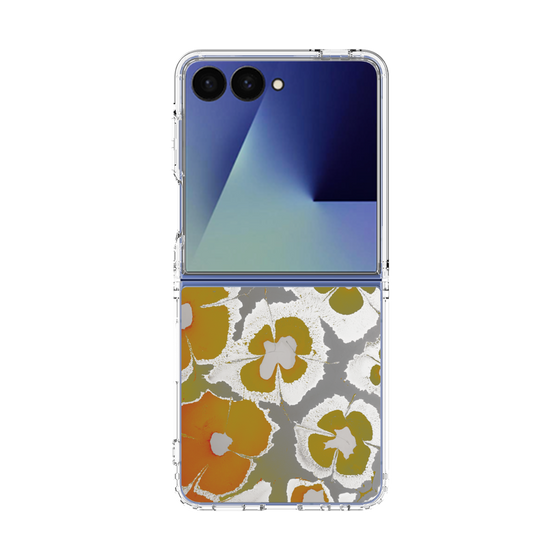 クリアケース［ y2k(Year2000) - Flower - Yellow Gray ］