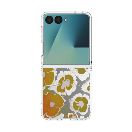 クリアケース［ y2k(Year2000) - Flower - Yellow Gray ］