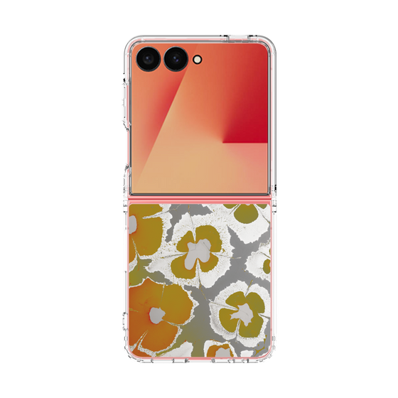 クリアケース［ y2k(Year2000) - Flower - Yellow Gray ］