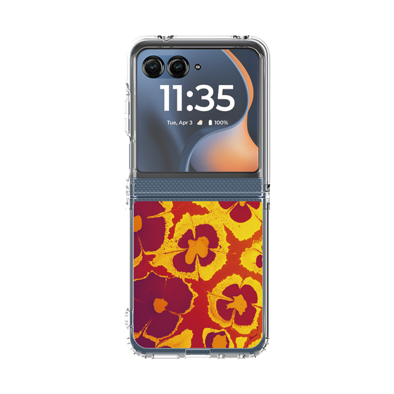 クリアケース［ y2k(Year2000) - Flower - Orange purple ］
