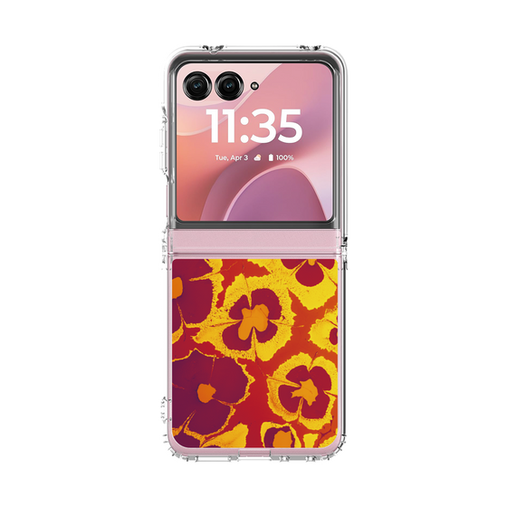 クリアケース［ y2k(Year2000) - Flower - Orange purple ］