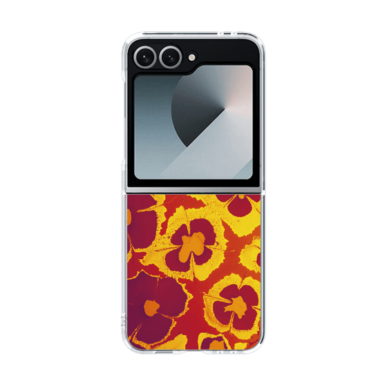 クリアケース［ y2k(Year2000) - Flower - Orange purple ］