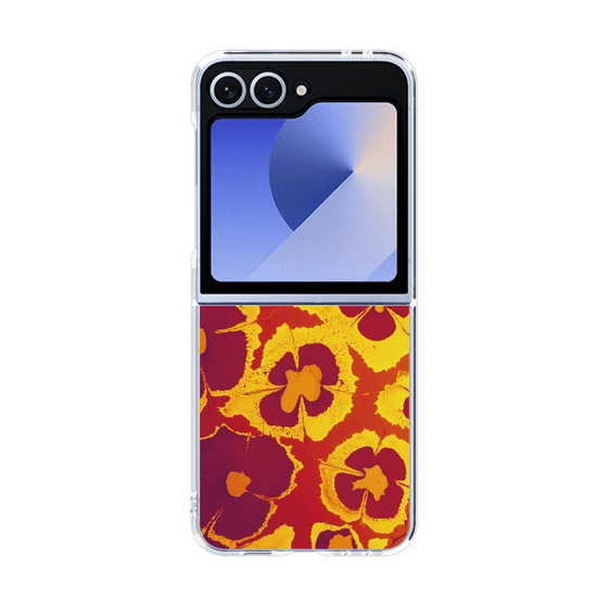 クリアケース［ y2k(Year2000) - Flower - Orange purple ］